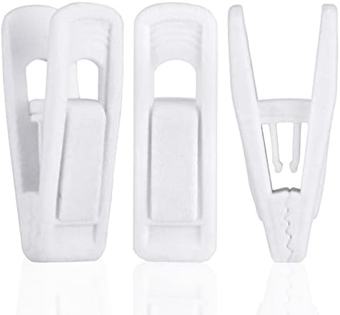 Kleiderbügelclips aus weißem Samt, 50er-Pack, stabile, beflockte Fingerclips, Hosenclip mit großer Öffnung, Wäscheklammern für dünne Kleiderbügel für Anzüge, Röcke und Hosen
