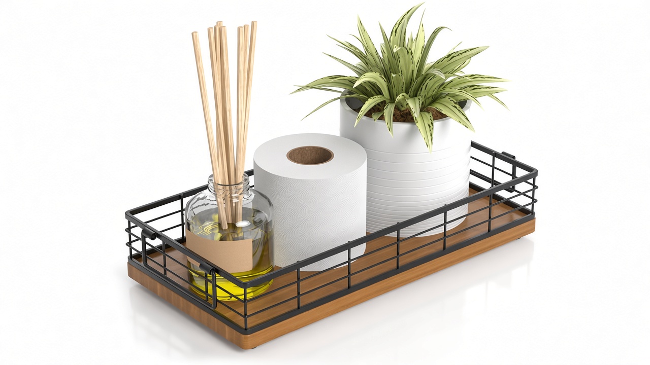 Cestino porta carta igienica, 33 cm (13 pollici), cestino da bagno, organizer per serbatoio WC, contenitore per articoli da bagno, soggiorno e cucina, noce Cestino porta carta igienica, 33 cm (13 pollici), cestino da bagno, organizer per serbatoio WC, contenitore per articoli da bagno, soggiorno e cucina, noce